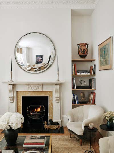  Eclectic Living Room. Kensington Apartment by Max Dignam Interiors.