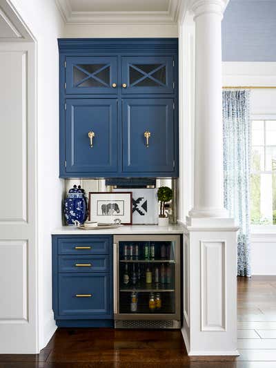 Coastal Preppy Family Home Bar and Game Room. Garfield Fieldstone by Sarah Vaile Design.