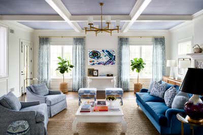  Beach Style Family Home Living Room. Garfield Fieldstone by Sarah Vaile Design.