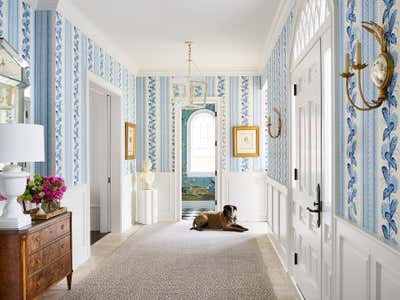  Beach Style Family Home Entry and Hall. Garfield Fieldstone by Sarah Vaile Design.