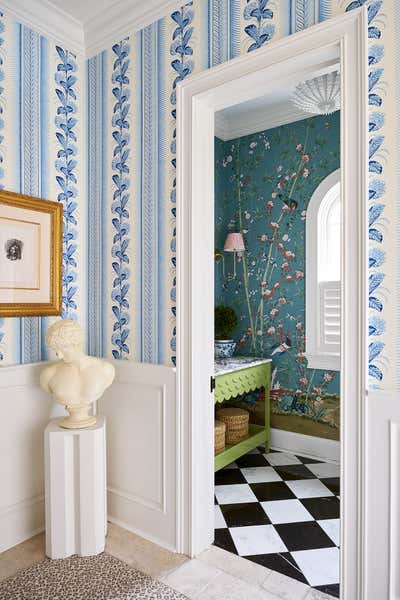  English Country Bathroom. Garfield Fieldstone by Sarah Vaile Design.