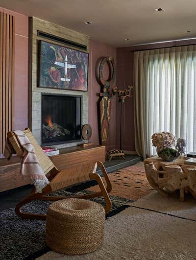  Organic Transitional Entertainment/Cultural Living Room. Mulholland by Karla Garcia Design Studio - CA.