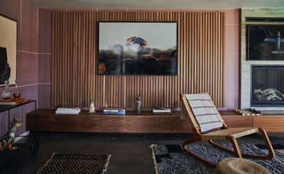  Organic Transitional Entertainment/Cultural Living Room. Mulholland by Karla Garcia Design Studio - CA.