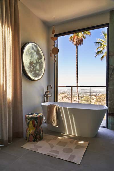  Organic Transitional Entertainment/Cultural Bathroom. Mulholland by Karla Garcia Design Studio - CA.