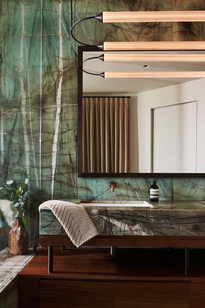  Transitional Maximalist Entertainment/Cultural Bathroom. Mulholland by Karla Garcia Design Studio - CA.