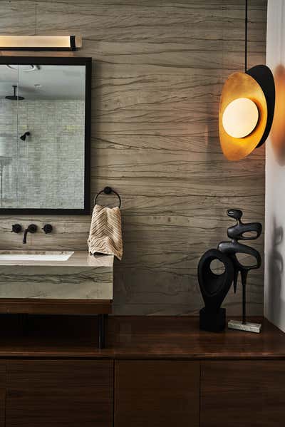  Organic Transitional Entertainment/Cultural Bathroom. Mulholland by Karla Garcia Design Studio - CA.