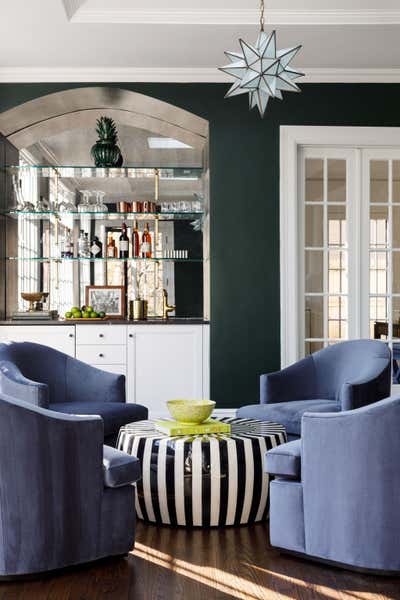  Traditional Transitional Family Home Bar and Game Room. Arbor Vitae by Alexandra Kaehler Design.