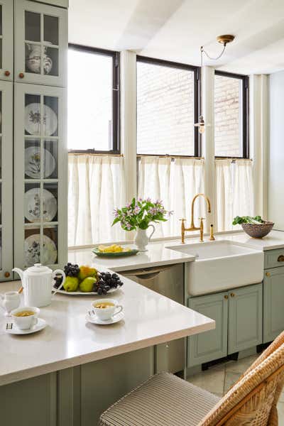  Transitional Kitchen. Upper West Side Family Home  by Sarah Lederman Interiors.