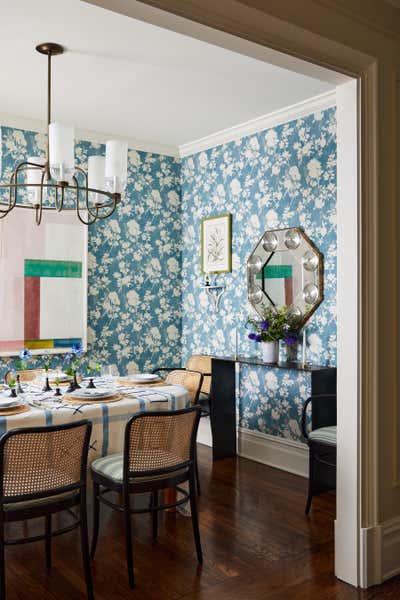  Transitional Dining Room. Upper West Side Family Home  by Sarah Lederman Interiors.
