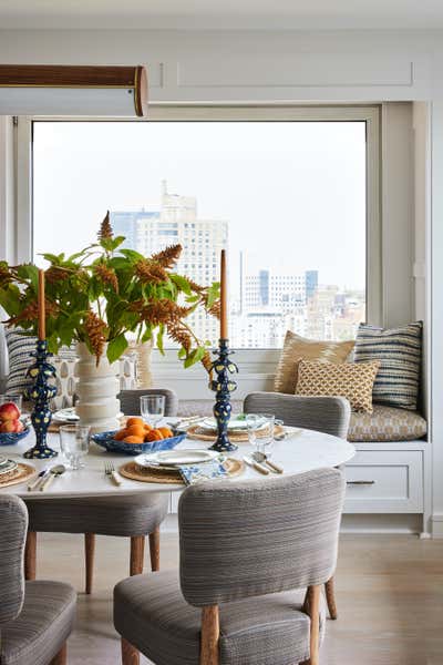 Modern Dining Room. Madison Avenue Pied-A-Terre  by Sarah Lederman Interiors.