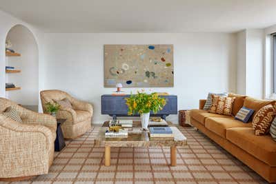  Transitional Living Room. Madison Avenue Pied-A-Terre  by Sarah Lederman Interiors.