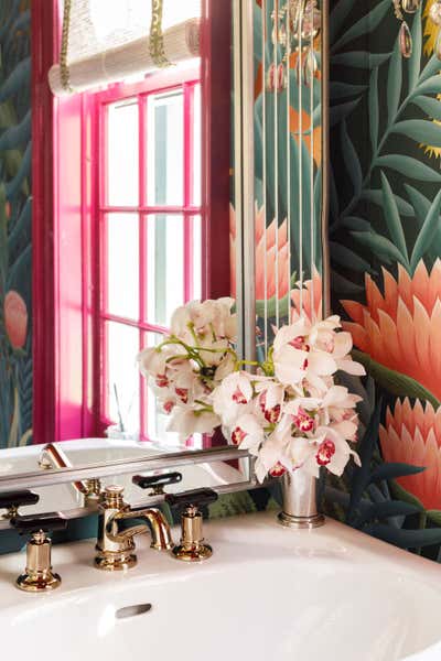  Tropical Bathroom. Lake Forest Showhouse  by Sarah Vaile Design.