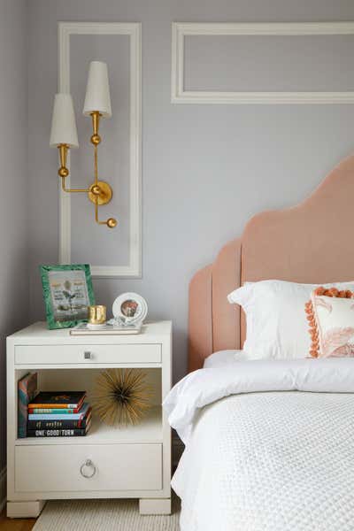  Hollywood Regency Apartment Bedroom. Gold Coast Apartment by Sarah Vaile Design.