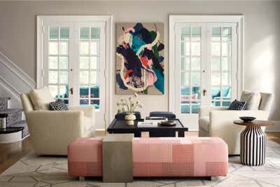  Preppy Family Home Living Room. Haverford Rd. by Studio Whitford.