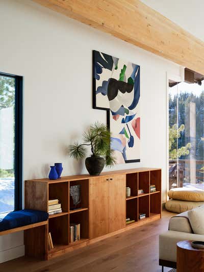  Mid-Century Modern Vacation Home Living Room. Incline Village, Lake Tahoe by Purveyor Design.