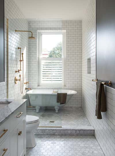  Traditional Family Home Bathroom. Capitol Hill Rowhome by Megan Lynn Interiors.