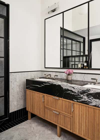  Mid-Century Modern Bathroom. Tribeca Primary Bath  by Lewis Birks LLC.