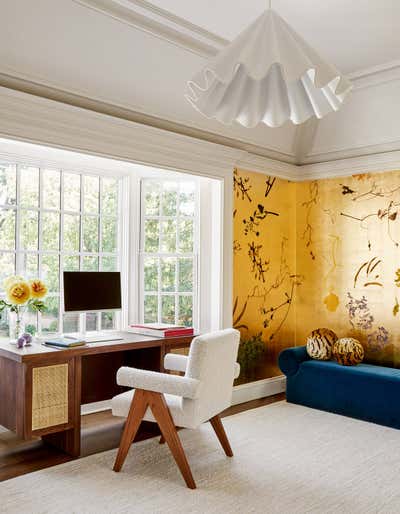  Modern Contemporary Family Home Office and Study. Manhasset Home by Hilary Matt Interiors.