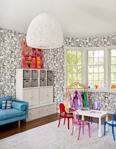  Contemporary Family Home Children's Room. Manhasset Home by Hilary Matt Interiors.