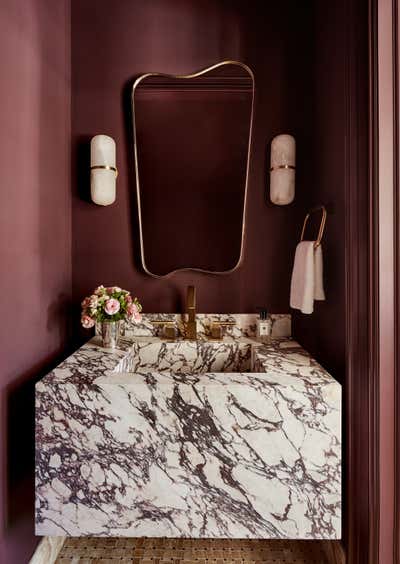  Modern Family Home Bathroom. Manhasset Home by Hilary Matt Interiors.