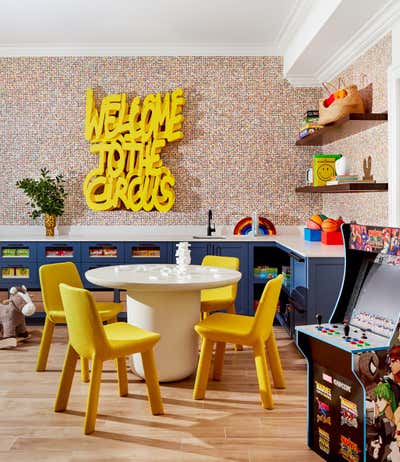  Contemporary Family Home Bar and Game Room. Manhasset Home by Hilary Matt Interiors.