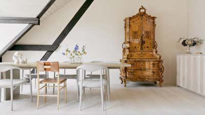  Contemporary French Mixed Use Dining Room. INTERIOR DESIGN: ATELIER 1907 by AGNES MORGUET Interior Art & Design.