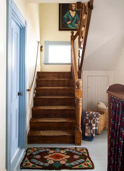  Coastal Cottage Vacation Home Entry and Hall. Cape Ann by Reath Design.