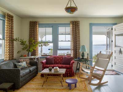  Coastal Cottage Vacation Home Living Room. Cape Ann by Reath Design.