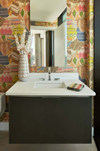  Contemporary Maximalist Vacation Home Bathroom. Jersey Penthouse by Eclectic Home.