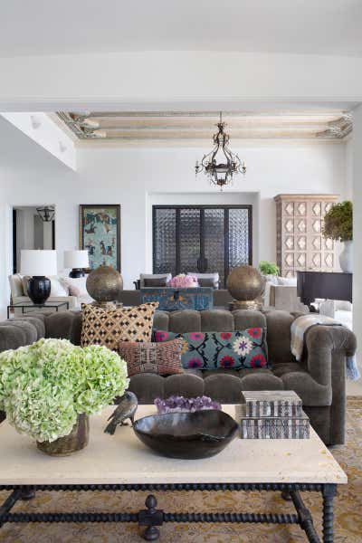  Mediterranean Moroccan Family Home Living Room. Mount Olympus by Burnham Design.