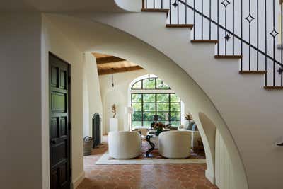  Mediterranean Entry and Hall. Hedgerow Montecito by Burnham Design.