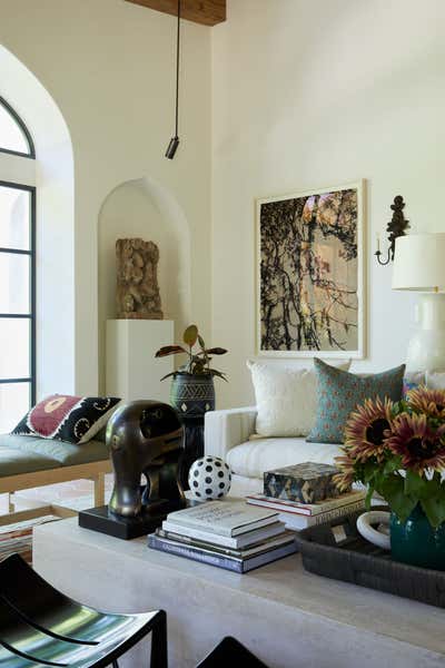  Mediterranean Country House Living Room. Hedgerow Montecito by Burnham Design.