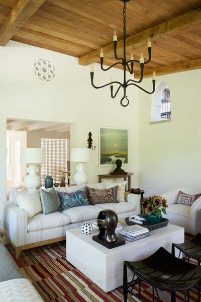  Eclectic Contemporary Country House Living Room. Hedgerow Montecito by Burnham Design.
