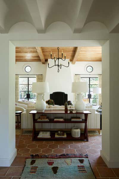  Eclectic Mediterranean Country House Living Room. Hedgerow Montecito by Burnham Design.