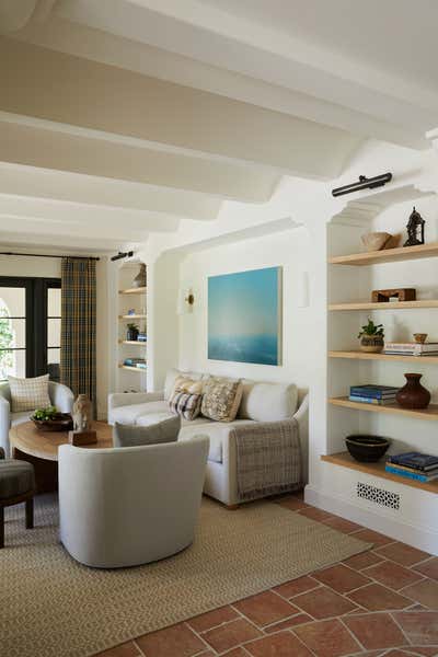  Contemporary Mediterranean Country House Living Room. Hedgerow Montecito by Burnham Design.