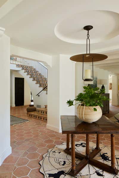  Contemporary Mediterranean Country House Entry and Hall. Hedgerow Montecito by Burnham Design.