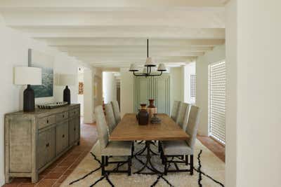 Eclectic Country House Dining Room. Hedgerow Montecito by Burnham Design.