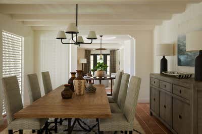  Mediterranean Country House Dining Room. Hedgerow Montecito by Burnham Design.