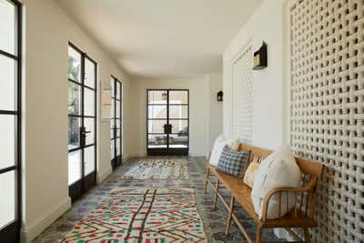 Eclectic Country House Entry and Hall. Hedgerow Montecito by Burnham Design.