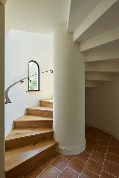  Mediterranean Country House Entry and Hall. Hedgerow Montecito by Burnham Design.