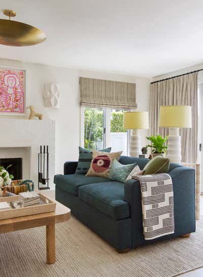  Bohemian Family Home Living Room. Sunset Park by Burnham Design.