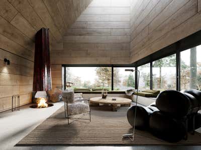  Rustic Living Room. The Oak Refuge by Corpus Studio.