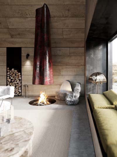  Mid-Century Modern Living Room. The Oak Refuge by Corpus Studio.