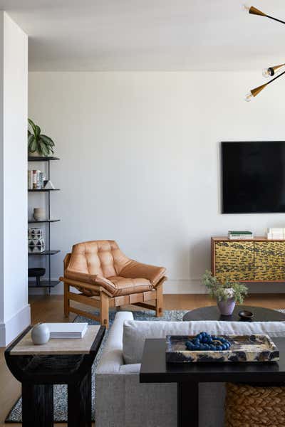  Mid-Century Modern Transitional Living Room. Clinton Street by Atelier Roux LLC.