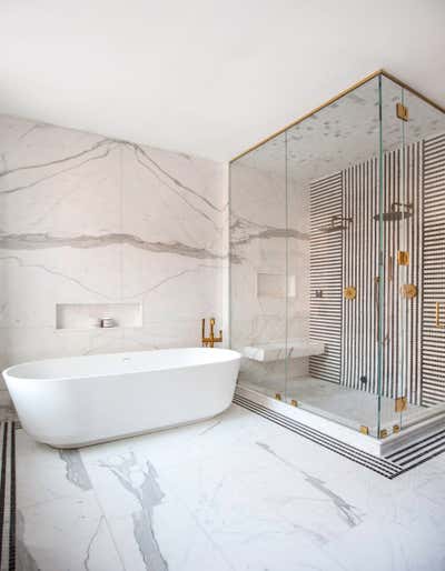  Transitional Industrial Family Home Bathroom. Henry Street by Atelier Roux LLC.