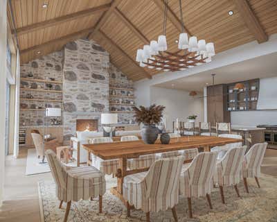  Transitional Dining Room. Round Hill Road by Atelier Roux LLC.