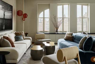  Mid-Century Modern Minimalist Living Room. Upper West Side Triplex by Workshop APD.