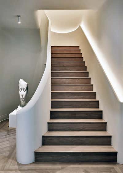  Minimalist Contemporary Apartment Entry and Hall. Downtown Penthouse Duplex by Workshop APD.