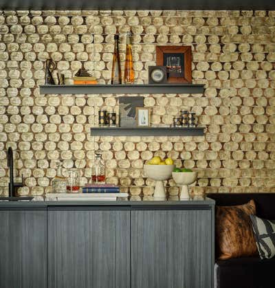  Bohemian Family Home Bar and Game Room. UNDERSTATED SANCTUARY by Donna Mondi Interior Design.