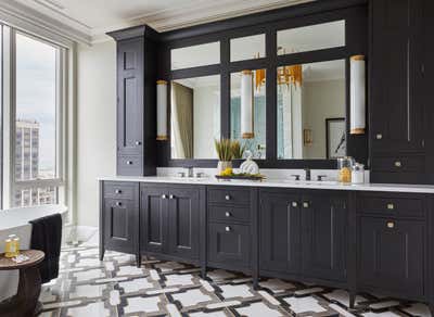 Modern Apartment Bathroom. SULTRY SOPHISTICATION by Donna Mondi Interior Design.